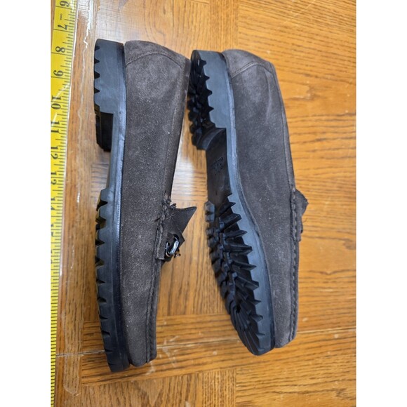 Cole Haan Bit Loafer C07669 Brown Suede Horsebit Lug Sole Mens 9M